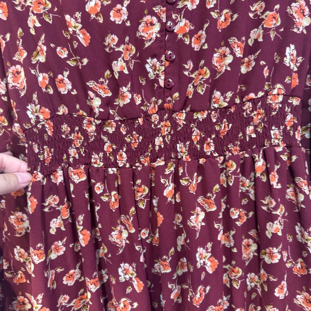 Inspired Hearts purple‎ floral dress with long sleeves. Girls XL - Picture 5 of 8